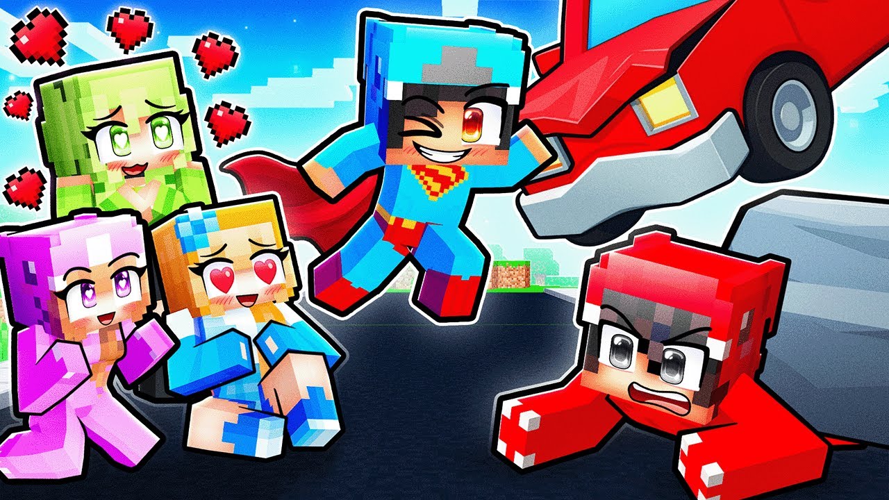 Playing as a BABY SUPERHERO to Rizz Girls in Minecraft!