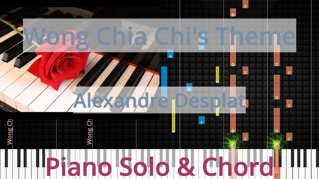 🎹Wong Chia Chi's Theme, Solo & Chord, Alexandre Desplat, Synthesia Piano