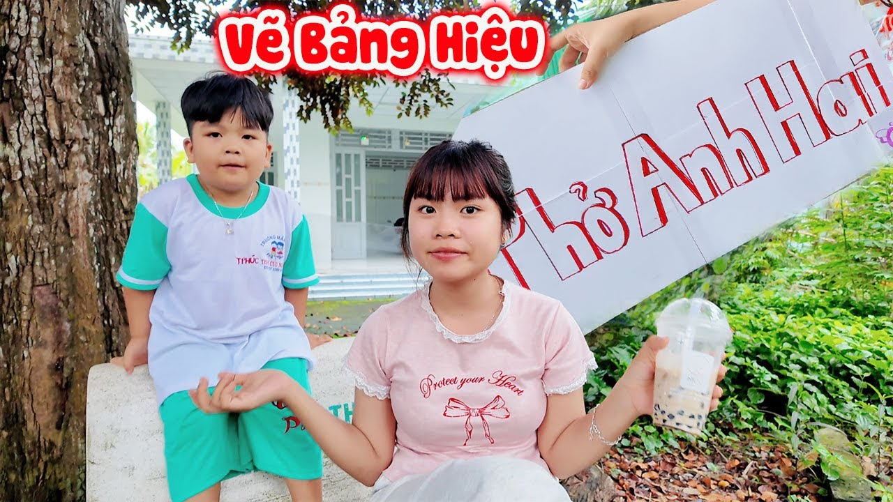 Thử thách Trang nè vẽ Bảng hiệu Phở Anh Hai