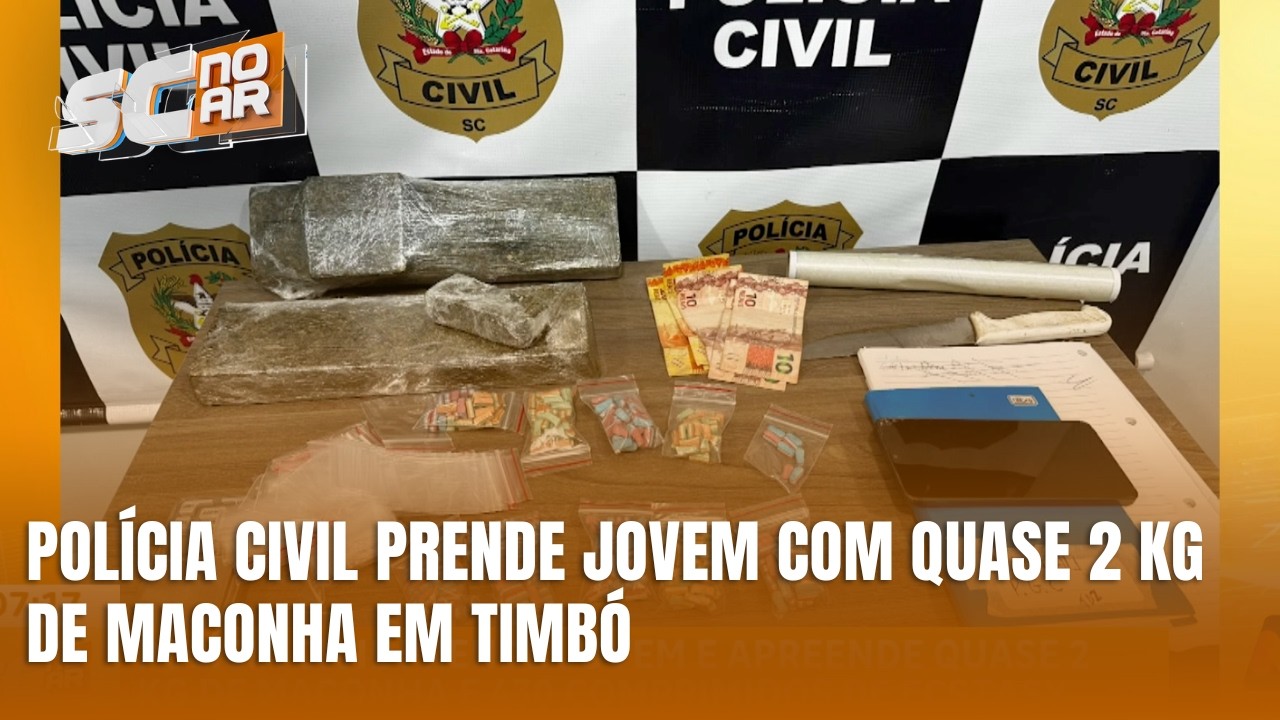 Jovem é preso com maconha e 430 comprimidos de ecstasy em Timbó