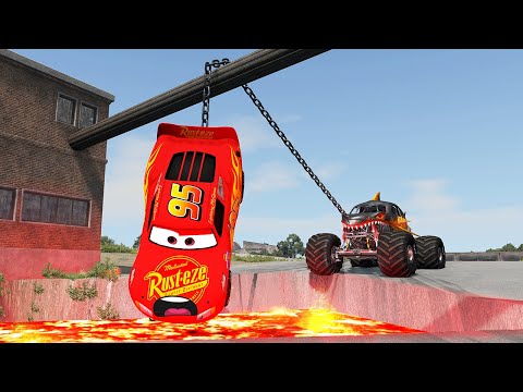 POOR LIGHTNING MCQUEEN VS MONSTER SHARK KIDNAP MISSION