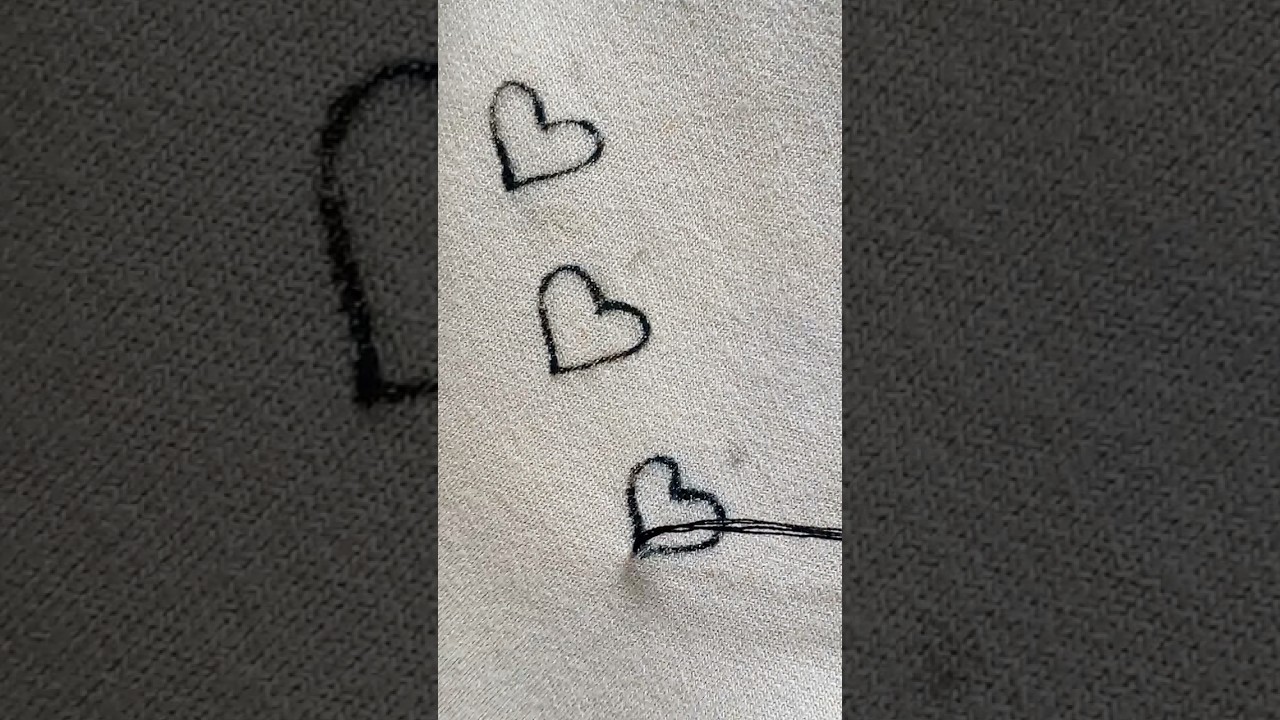 Handmade mini Heart embroidery 🖤🪡