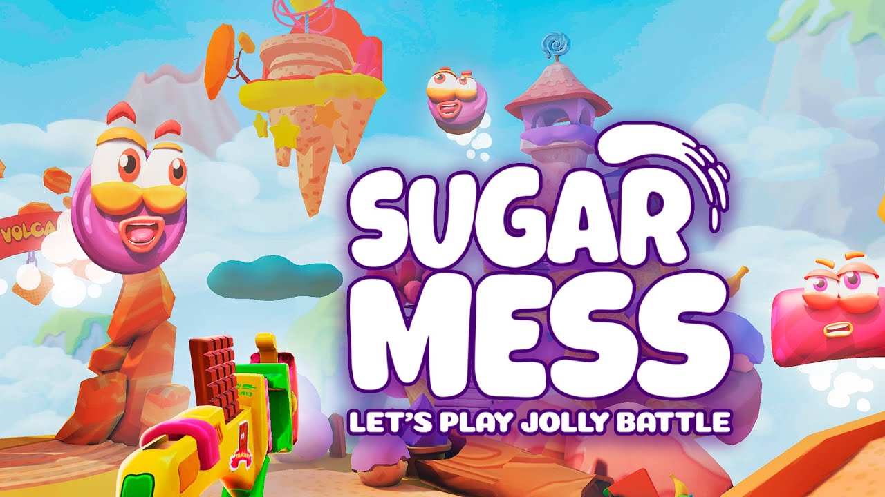 Sugar Mess—Let's Play Jolly Battle. Arcade VR Game First-Person Shooter for Meta Quest