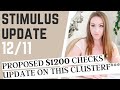 Stimulus Update 12/11 - $1200 Stimulus Checks Proposed, Stopgap Passes Senate Unemployment Update