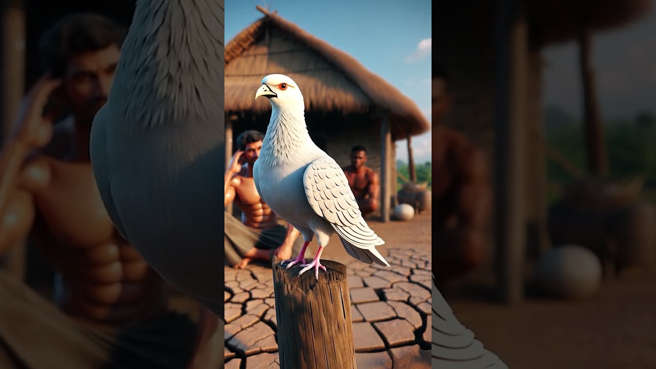 A pigeon, Farmer and Frozen tree Story 🕊️🪄 