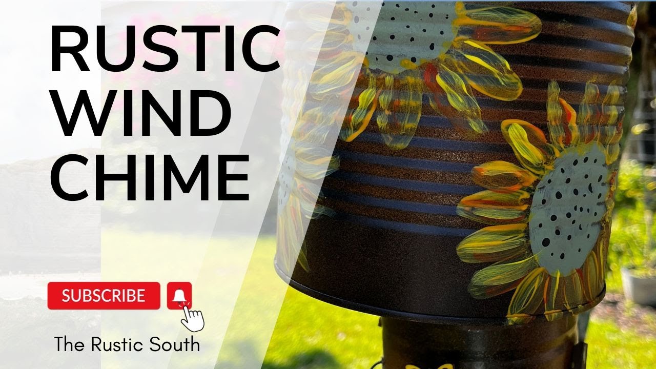 Rustic Metal Painted Sunflower Wind Chime