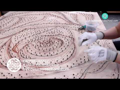 Master class bas-relief of a rose from gypsum putty 5 part of 12 Reinforcement