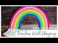 DIY Rainbow Wall Hanging Tutorial | Rope and Yarn Rainbow Fiber Art | Nursery and Room Decor