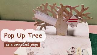 Pop Up Illustration/Art - How to attach a pop up tree on a scrapbook page