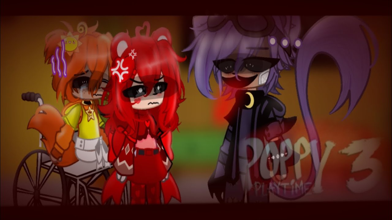 (🇺🇲/🇸🇦)Poppy's Playtime Chapter characters' reaction 3「Smiling creatures.Gasha TV//#gacha