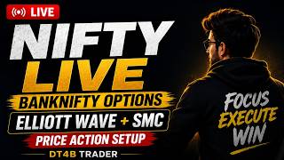 NIFTY Live Trading Today 🔥 | Elliott Wave Analysis &amp; Price Action | Intraday Strategy | DT4B Trader
