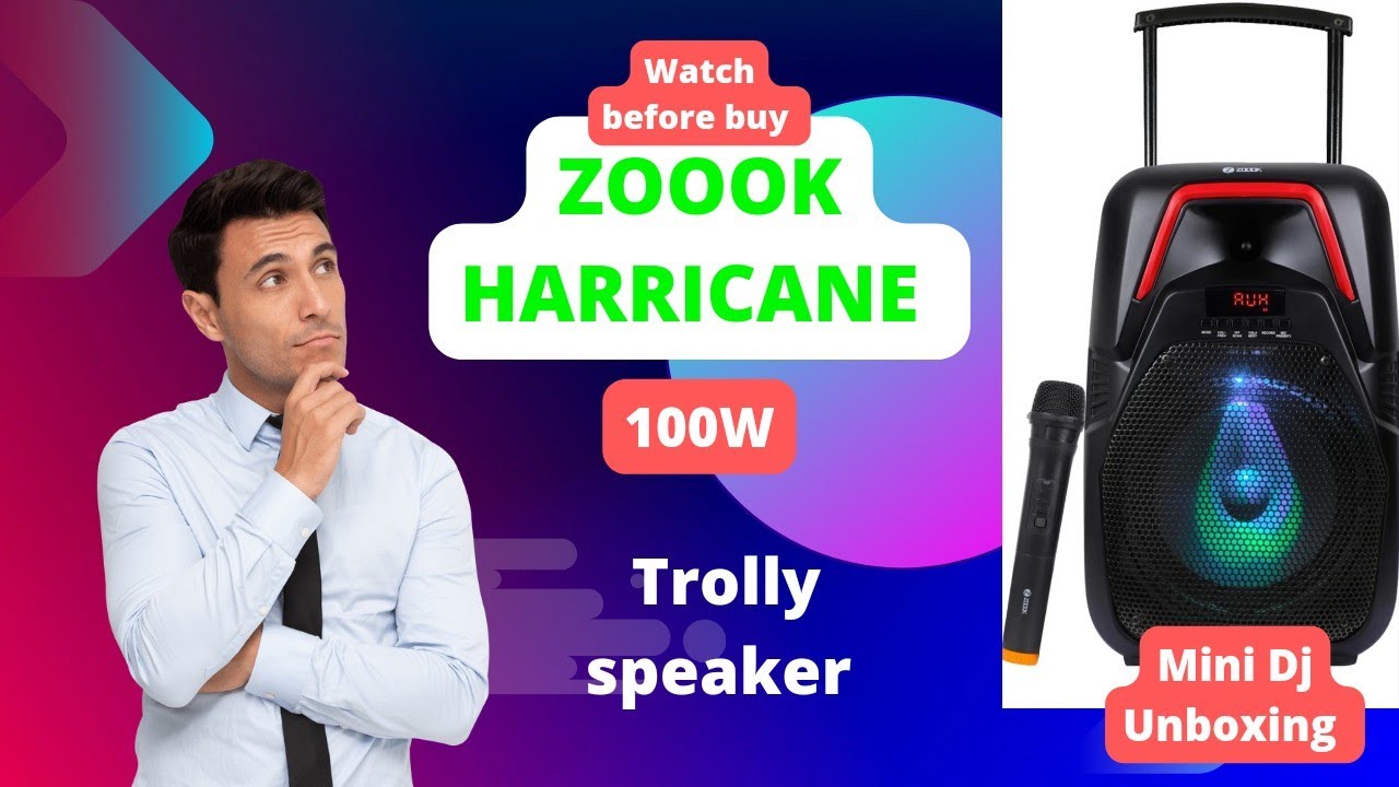 zook hurricane speaker 100 watt zoook mini dj speaker unboxing YouTube