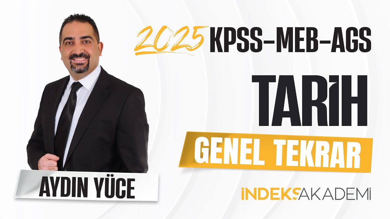 AGS/KPSS - Tarih Genel Tekrar 10 - Osmanlı Dağılma Dönemi - I - Aydın YÜCE