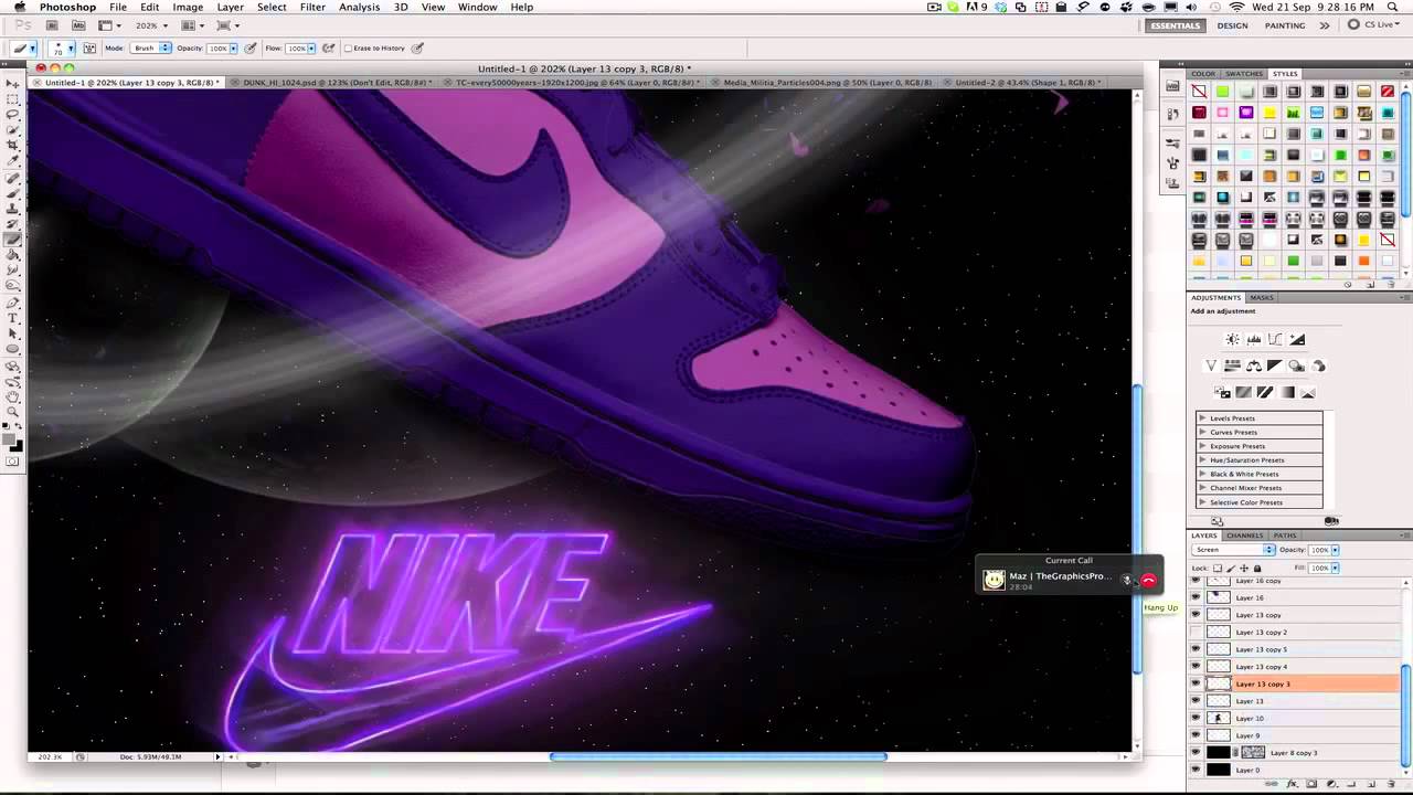 Nikeys On Ma Feet | Speed Art | By Spline.