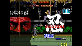 1987 [60fps] Shinobi No shuriken Hardest ALL (Except Stage2,3,4 Boss) screenshot 4