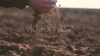 Farmer Hands Holding And Pouring Back Organic Soil - Stock Footage | VideoHive 15437102