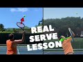 REAL TENNIS SERVE LESSON (Video Analysis)