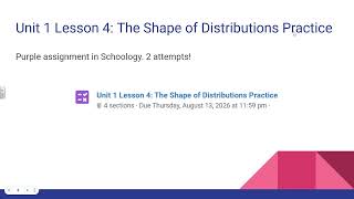 Unit 1 Lesson 4: The Shape of Distributions