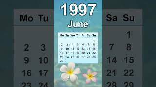 June 1997 Calendar