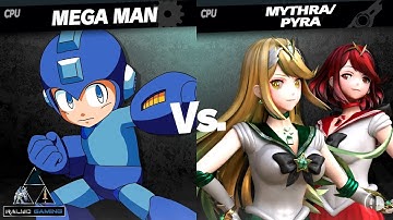 Cell Shaded Mega Man vs Sailor Scout Pyra/Mythra
