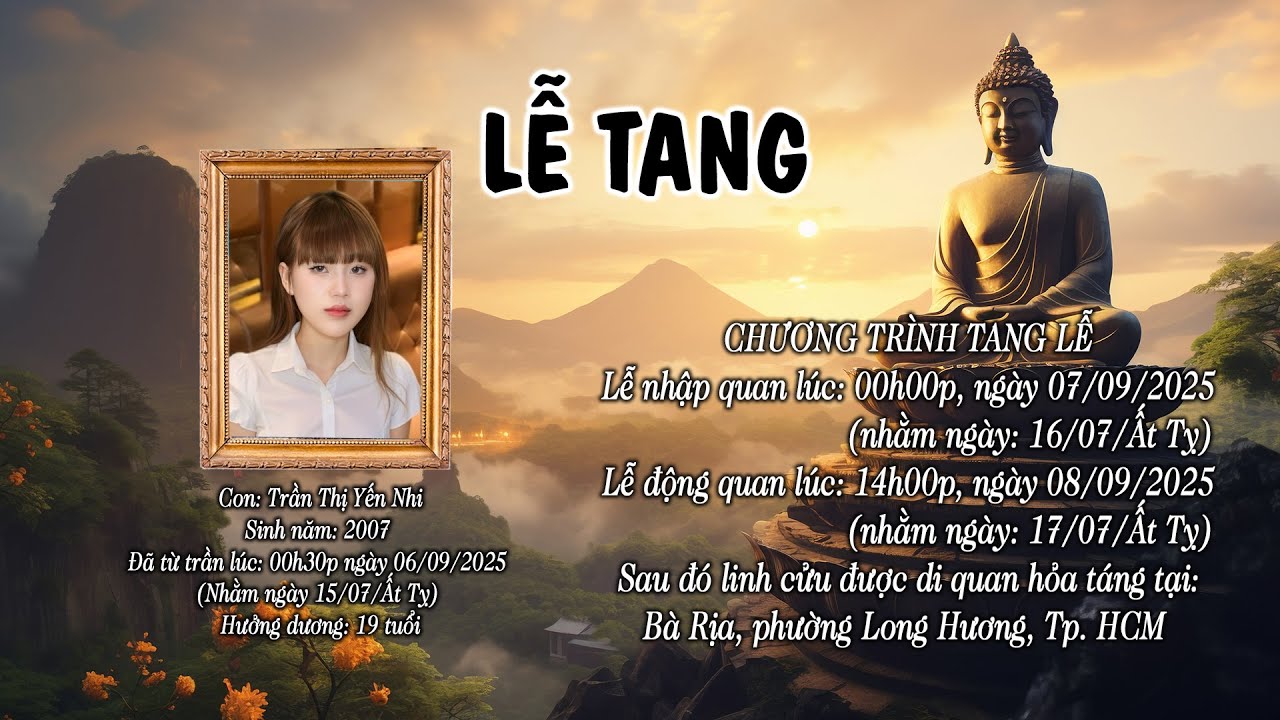 Lễ Tang || Yến Nhi || 06.09.2025