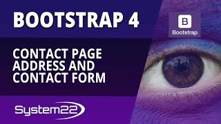 Bootstrap 4 Basics Contact Page Address And Contact Form