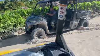 Taxi through flooded Holbox Island, Mexico - November 2023