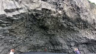 Cool cave at Black Sands Beach.