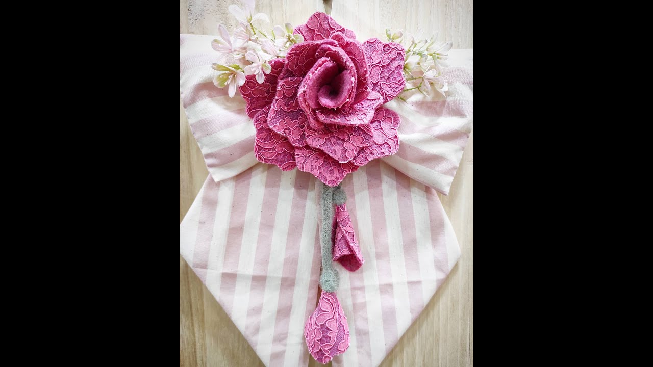 TUTORIAL IN DIRETTA: ROSA CON PANNOLANA PIZZO E FUSTELLA FLORES