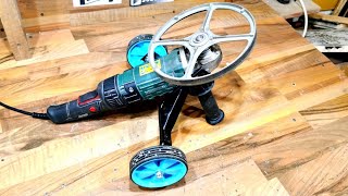 HOME MADE GRASS CUTTER USING ANGLE GRINDER