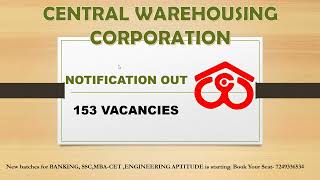 CWC Recruitment 2023 Out| Central Warehousing Corporation Recruitment 2023 | Full Details | Yavatmal