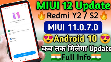 Redmi Y2 New Update | Redmi Y2 Android 10 Update | Redmi Y2 MIUI 12 Stable Update | MIUI 11 Update