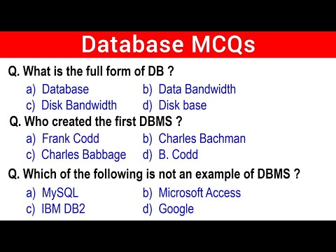 Video: Was ist DBMS Mcq?