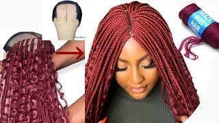 $5 GODDESS BRAIDS USING BRAZILIAN WOOL | NO CLOSURE/ FRONTAL | EASY AND DETAILED TUTORIAL.