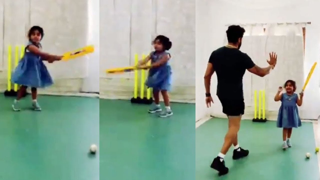 Video - Sreesanth's Daughter Sanvika First Cricket Practice Session