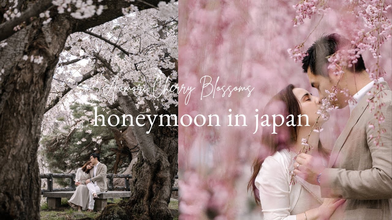 Secret Cherry Blossom Honeymoon in Japan | Hirosaki Aomori Post-Wedding Shoot