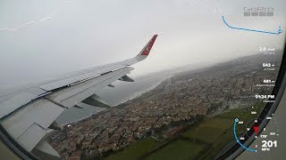 Thy A321 Sharklets Firtinali Havada İstanbuldan Kalkiş