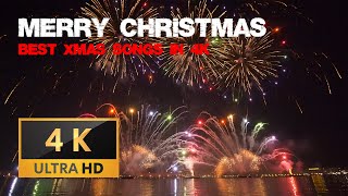 Christmas video in 4k with beautiful sounds - Merry Christmas 2023 -Top Best Xmas Songs.
