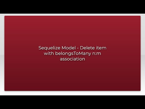Sequelize Model - Delete item with belongsToMany n:m association