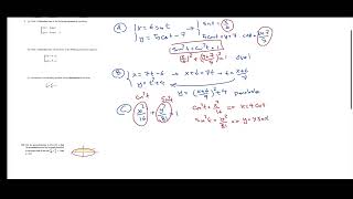 Math104 Final Practice  Parametric Equations