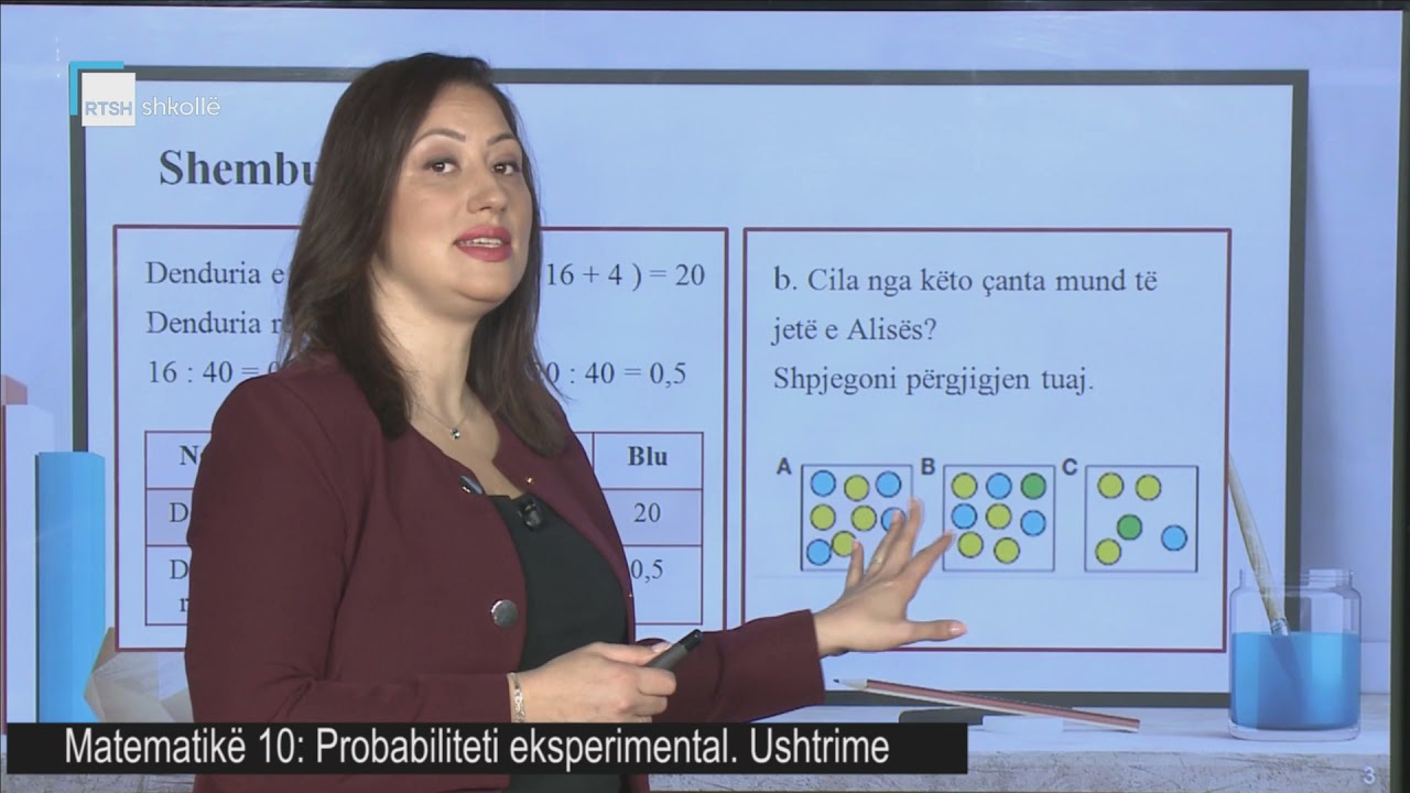 Matematikë 10 - Probabiliteti eksperimental. Ushtrime.