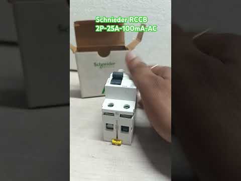 Video #schneider #rccb  2P-25A-100mA-AC #shorts #unboxing - youtube