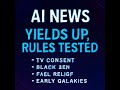 Yields Up, Rules Tested: TV Consent, Black Sea, Fuel Relief, Early Galaxies — 2026-05-20
