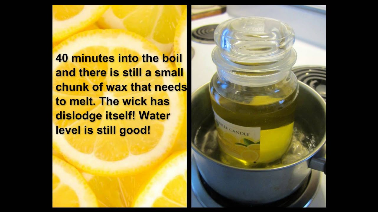 DIY INSTRUCTIONS HOW TO MELT A YANKEE JAR CANDLE DOWN & MAKE WAX TARTS