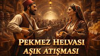 Âşik Atişmasi Pekmez Helvasi Bir Çarşıda İki Ozan