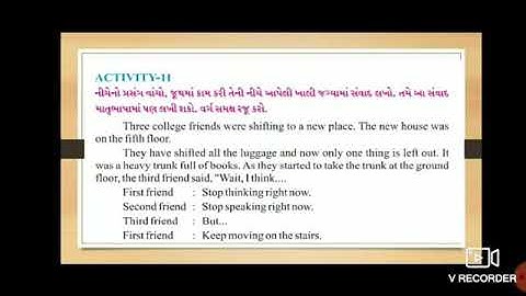 ધોરણ-6, અંગ્રેજી, Unit-4, Activity-11