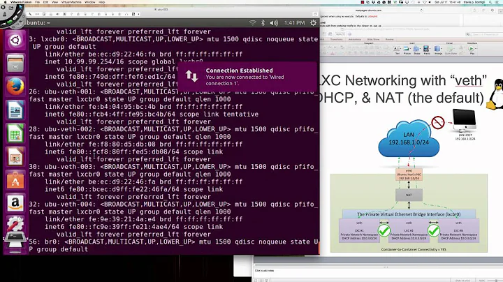 Linux Containers (LXC) Networking Deep Dive - Video 003b - LXC veth Adapters w/Bridge Int. (br0)