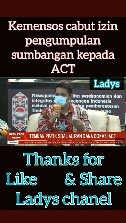 KEMENSOS RI cabut izin sumbangan dana & barang kepada ACT #shorts