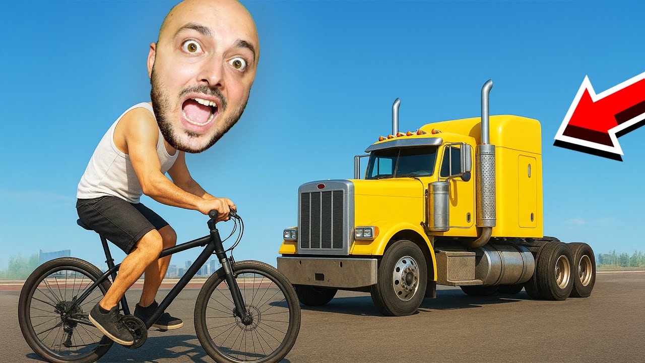 CAMION vs BICICLETA in GTA5!