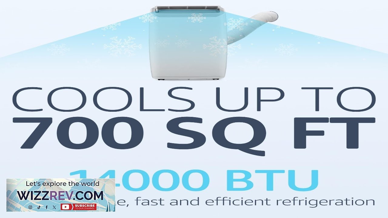 Портативный кондиционер Garvee мощностью 10000 BTU с дистанционным управлением и функцией оконног...